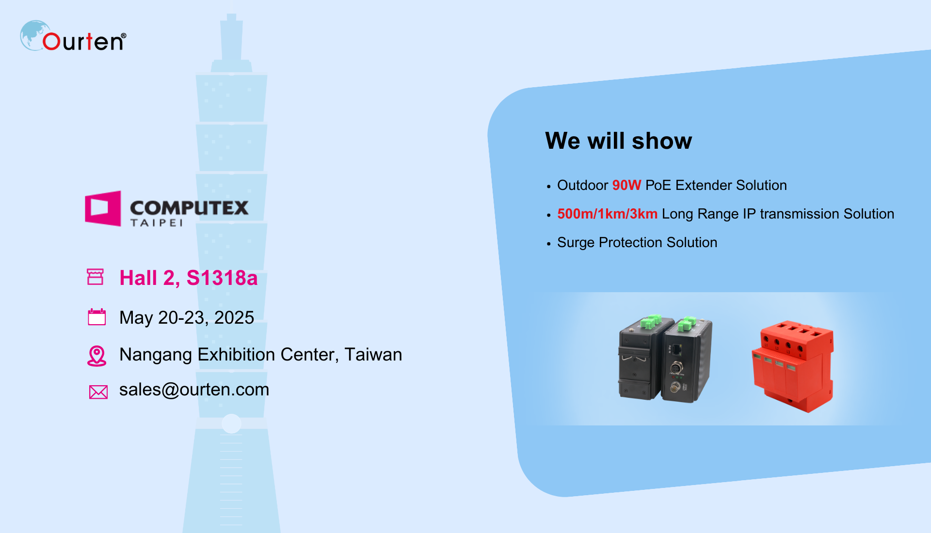 Welcome to Ourten’s Booth at COMPUTEX TAIPEI 2025!(图1)